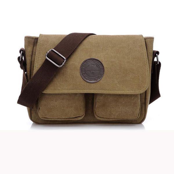 Heren Retro Crossbody Tas Canvas Schoudertas Messenger