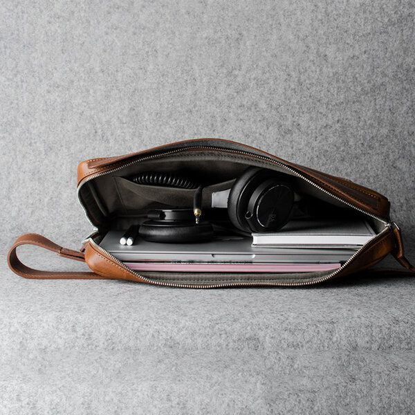 Heren Solid Casual Multifunctionele Laptop Crossbody Tas