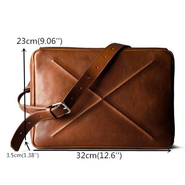 Heren Solid Casual Multifunctionele Laptop Crossbody Tas