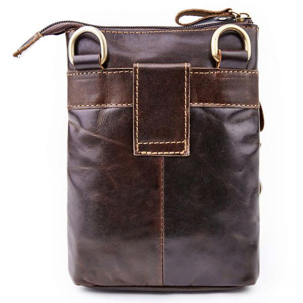 Heren Telefoontas Multifunctionele Olie Wax Crossbody Tas Heuptas