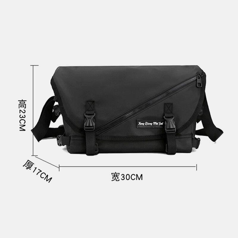 Heren Unisex Grote Capaciteit Terug Anti-diefstal Pocket Crossbody Tassen Minimalistische Gesp Nylon Messenger Bag Schoudertas