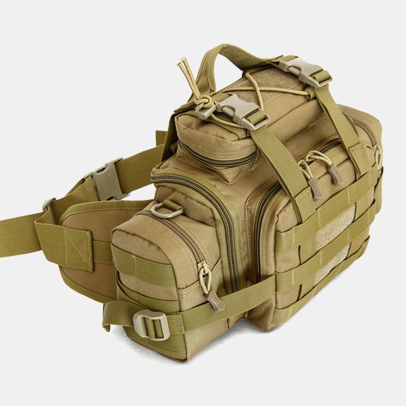 Heren Unisex Nylon Tactische Camouflage Outdoor Riding Multi-carry Tooling Bag Crossbody Bag Heuptas