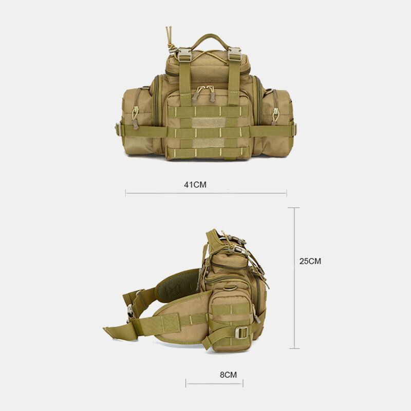 Heren Unisex Nylon Tactische Camouflage Outdoor Riding Multi-carry Tooling Bag Crossbody Bag Heuptas