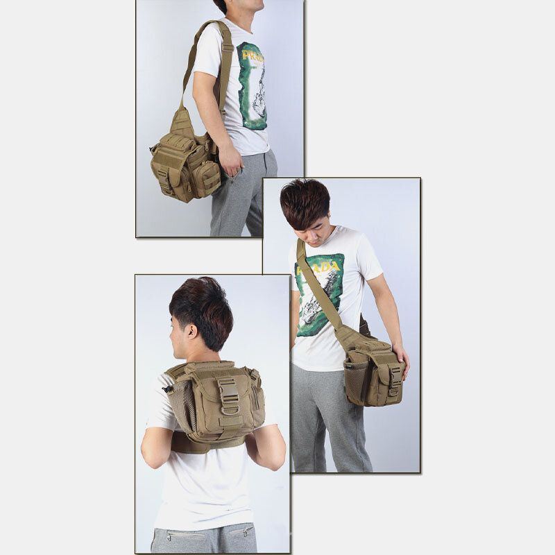 Heren Unisex Oxford Doek Tactische Camouflage Outdoor Game Riding Multi-carry Zadeltas Crossbody Tas Heuptas Rugzak