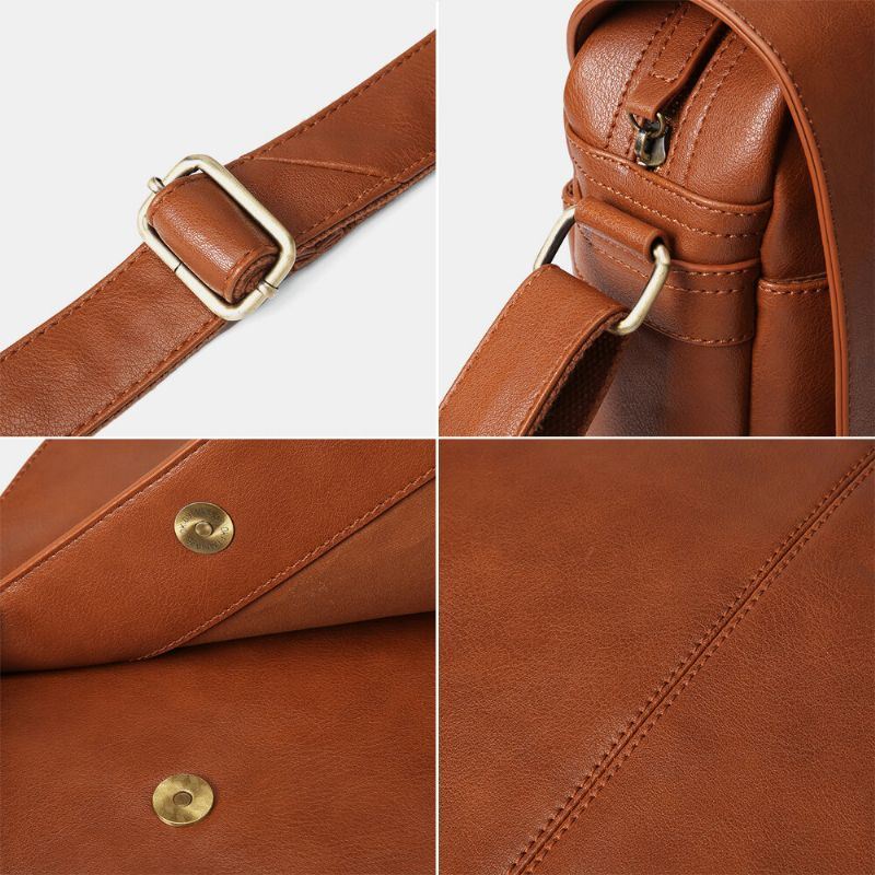 Heren Vintage Flap Design Crossbody Bag Sling Bag Met Grote Capaciteit