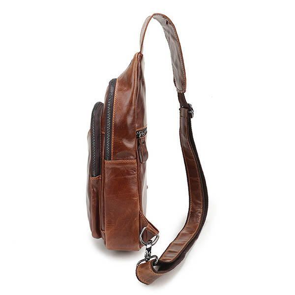 Heren Vintage Lederen Retro Crossbody Tas Borsttas