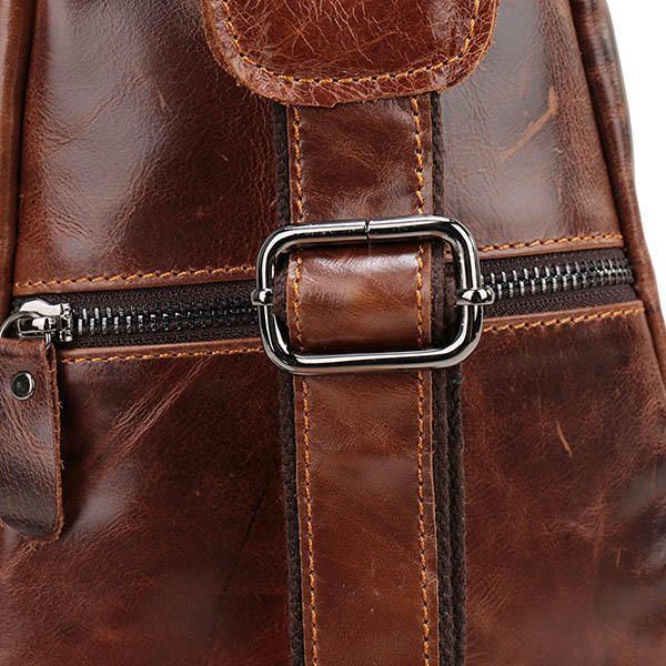 Heren Vintage Lederen Retro Crossbody Tas Borsttas