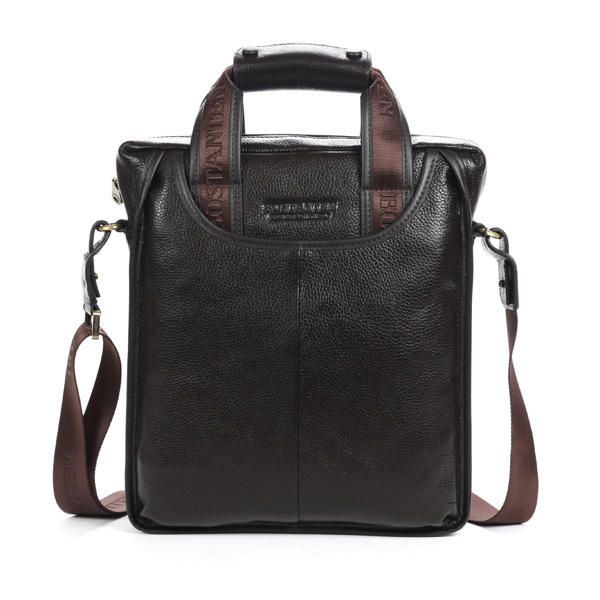 Heren Zakelijke Lederen Crossbody Tas Handtas Schouder Messenger Aktetas