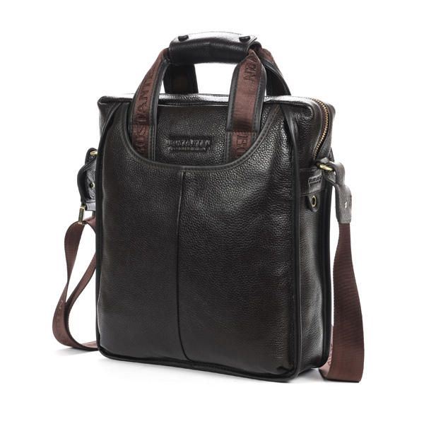 Heren Zakelijke Lederen Crossbody Tas Handtas Schouder Messenger Aktetas