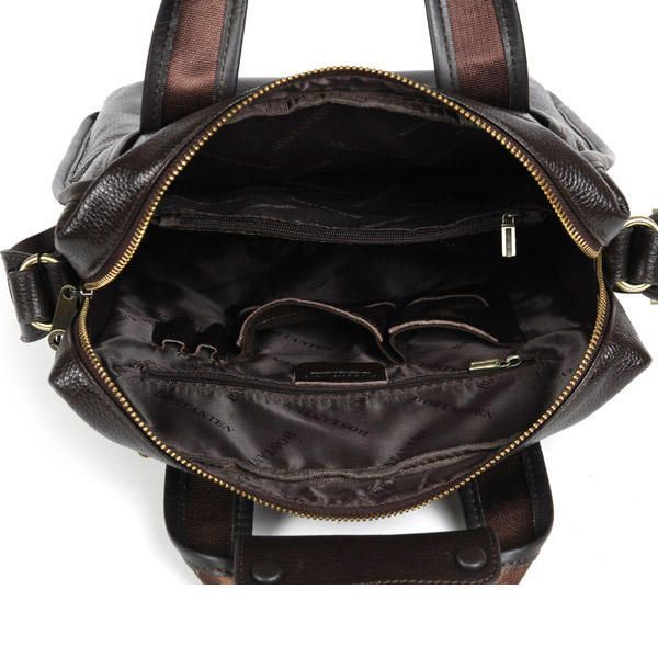 Heren Zakelijke Lederen Crossbody Tas Handtas Schouder Messenger Aktetas