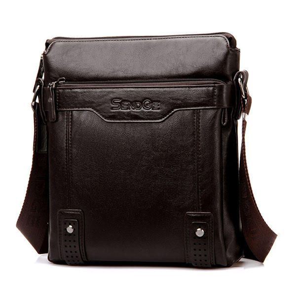 Heren Zakelijke Messenger Bag Solid Crossbody Schoudertas