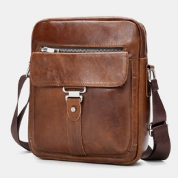 Heren Zakelijke Retro Lederen Waterdichte Slijtvaste Crossbody Tas