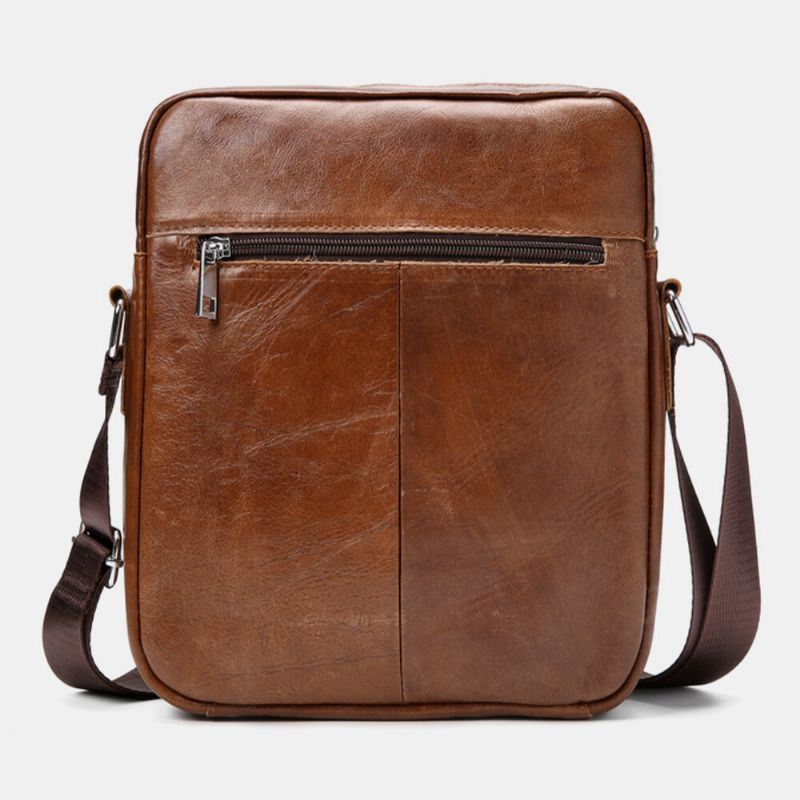 Heren Zakelijke Retro Lederen Waterdichte Slijtvaste Crossbody Tas