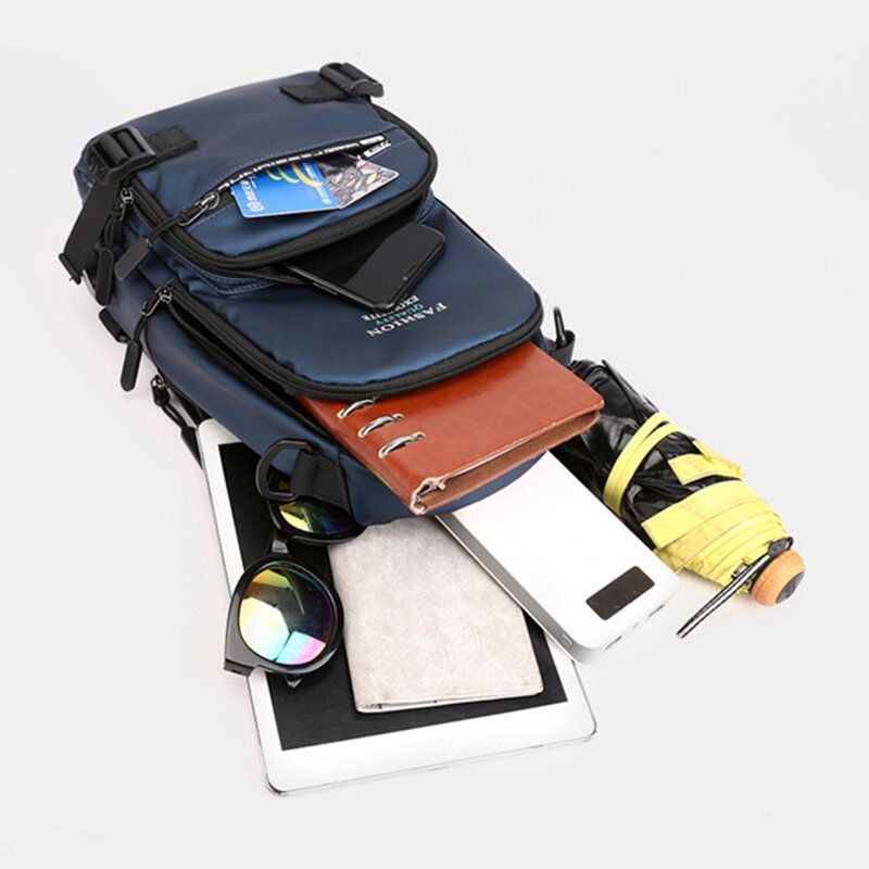 Herenmode Lichtgewicht Multifunctionele Crossbody Tas Schoudertas Borsttas Rugzak Met Usb-oplaadpoort