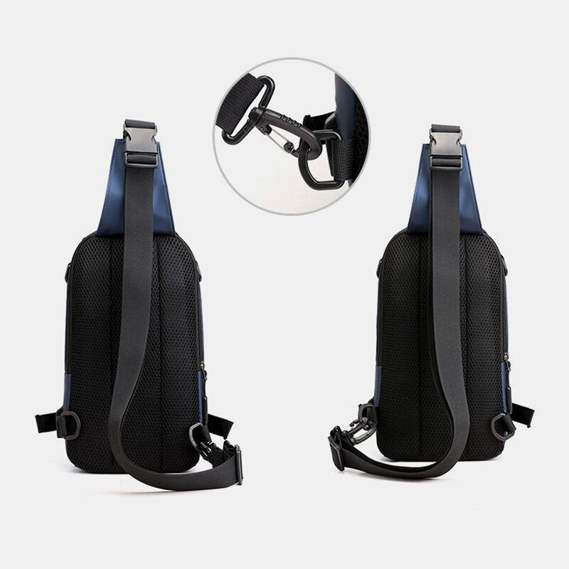 Herenmode Lichtgewicht Multifunctionele Crossbody Tas Schoudertas Borsttas Rugzak Met Usb-oplaadpoort