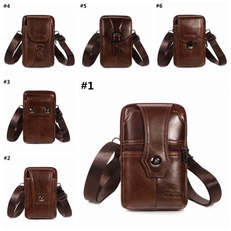 Koeienhuid Multifunctionele Telefoon Portemonnee Vintage Crossbody Tas Olie Wax Heuptas Voor Heren