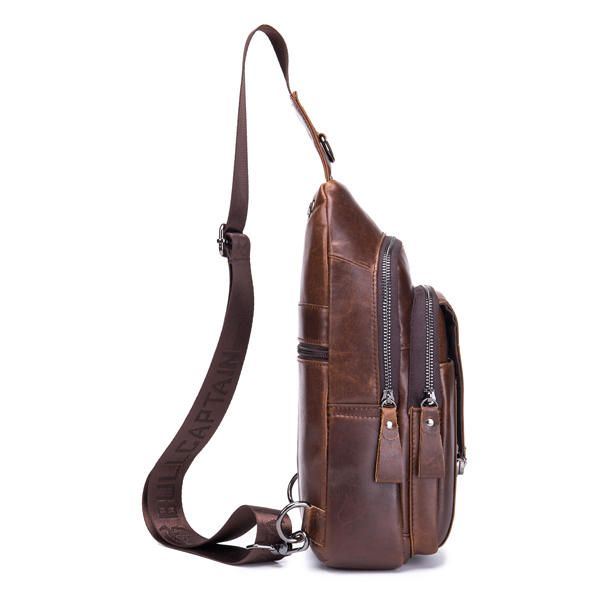 Lederen Tas Vintage Sling Bag Borsttas Voor Heren