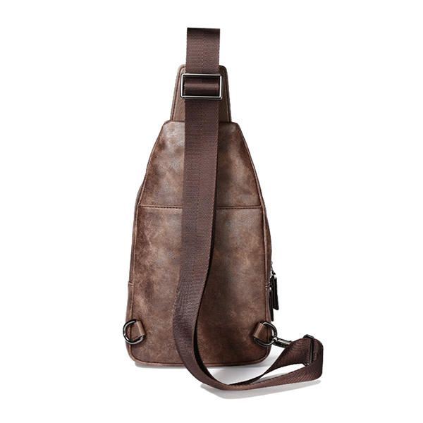 Vintage Casual Sling Bag Crossbody Tas Borsttas Voor Heren