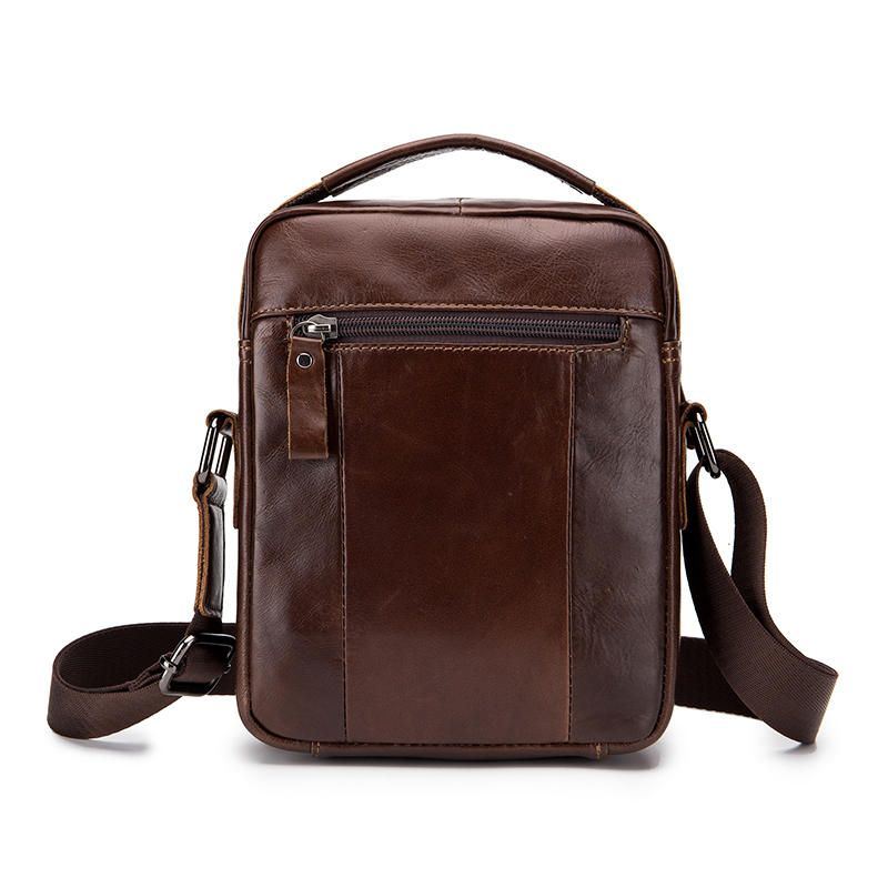 Vintage Lederen Zakelijke Tas Schoudertas Crossbody Tas Voor Heren