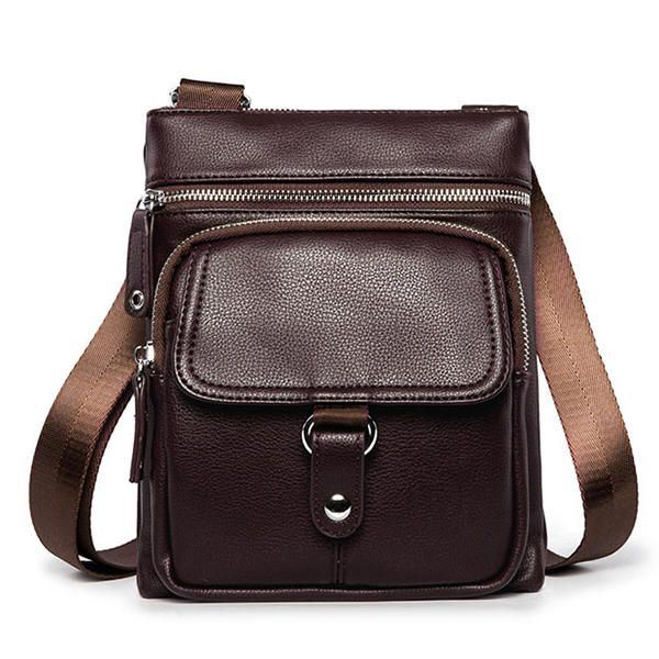 Vintage Zakelijke Casual Multifunctionele Crossbodytas Voor Heren