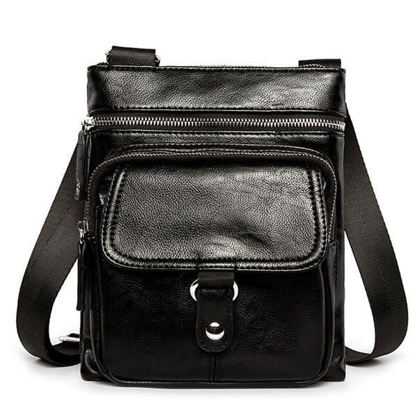 Vintage Zakelijke Casual Multifunctionele Crossbodytas Voor Heren