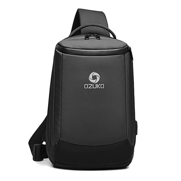 Waterdichte Zakelijke Usb-oplaadpoort Met Grote Capaciteit Sling Bag Borsttas Crossbodytas Voor Heren