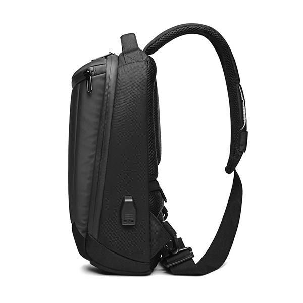 Waterdichte Zakelijke Usb-oplaadpoort Met Grote Capaciteit Sling Bag Borsttas Crossbodytas Voor Heren