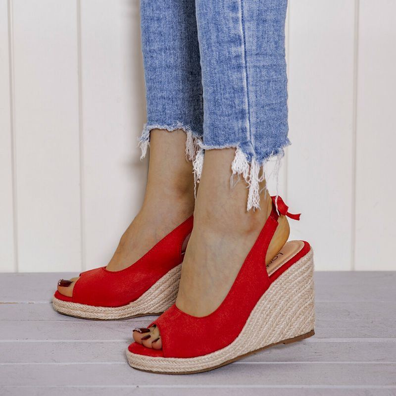 Dames Comfortabele Ademende Slingback Casual Wedges Sandalen