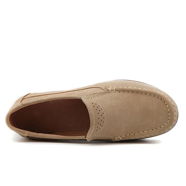 Dames Suède Ademende Slip-on Platforms Casual Schoenen