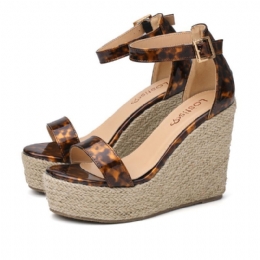 Espadrille-sandalen Met Luipaardprint Voor Dames