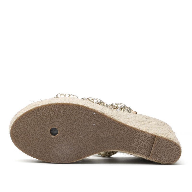 Espadrille Slingback-sandalen Met Vlechtband Voor Dames