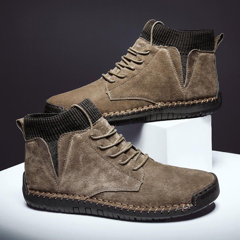 Anti-collision Casual Lederen Outdoor Wandelschoenen Voor Heren