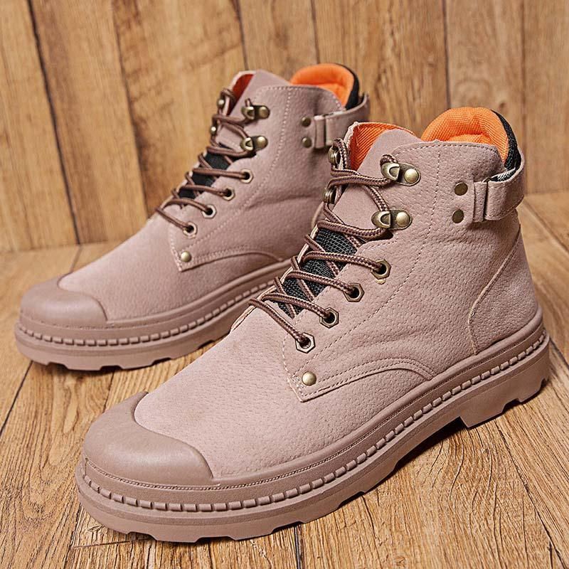 Anti-collision Teen Cap Leather Outdoor Wandelschoenen Voor Heren