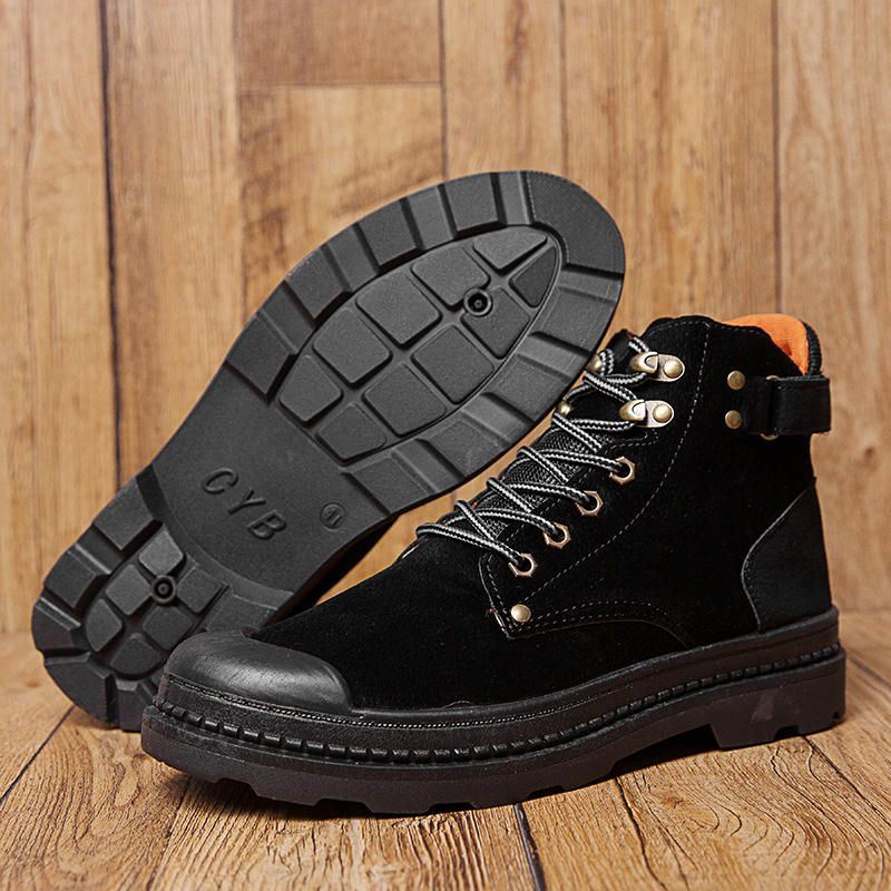 Anti-collision Teen Cap Leather Outdoor Wandelschoenen Voor Heren