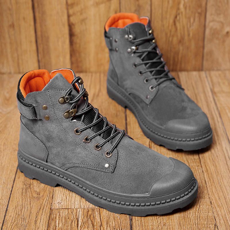 Anti-collision Teen Cap Leather Outdoor Wandelschoenen Voor Heren