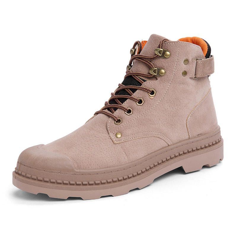 Anti-collision Teen Cap Leather Outdoor Wandelschoenen Voor Heren