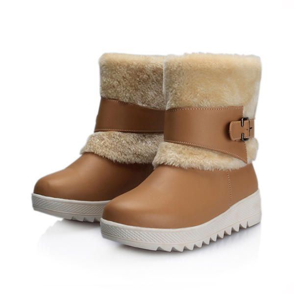 Bontvoering Warm Houden Dames Winter Casual Platte Snowboots