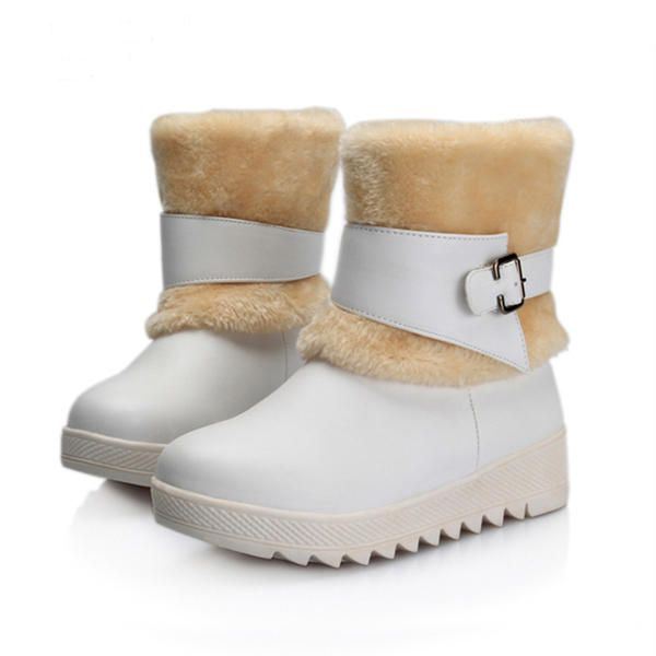 Bontvoering Warm Houden Dames Winter Casual Platte Snowboots