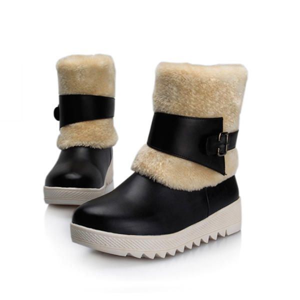 Bontvoering Warm Houden Dames Winter Casual Platte Snowboots