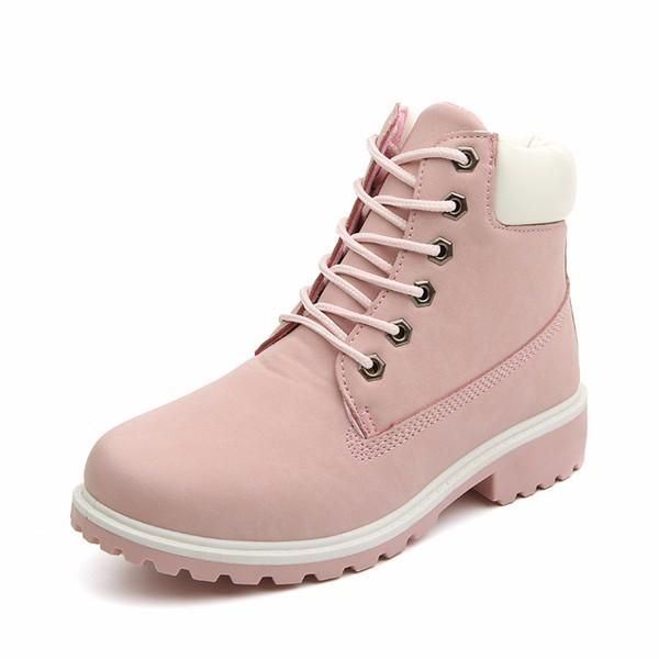 Dames Bontvoering Veterschoenen Outdoor Winter Casual Sneeuw Enkellaarsjes