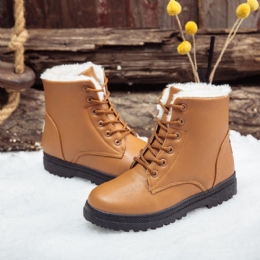 Dames Casual Comfy Warm Houden Bontvoering Snowboots