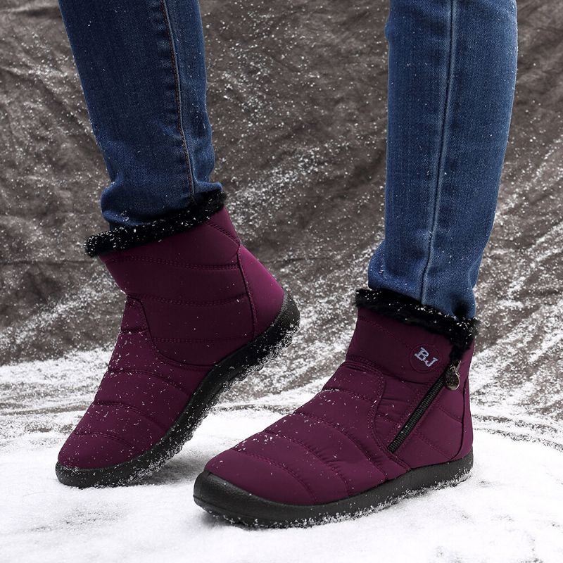 Dames Casual Warm Houden Enkel Snowboots Met Rits