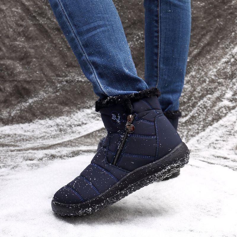 Dames Casual Warm Houden Enkel Snowboots Met Rits