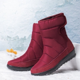 Dames Casual Warme Voering Waterdichte Klittenband Korte Kuit Snowboots