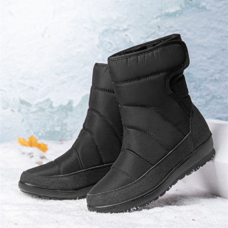 Dames Casual Warme Voering Waterdichte Klittenband Korte Kuit Snowboots