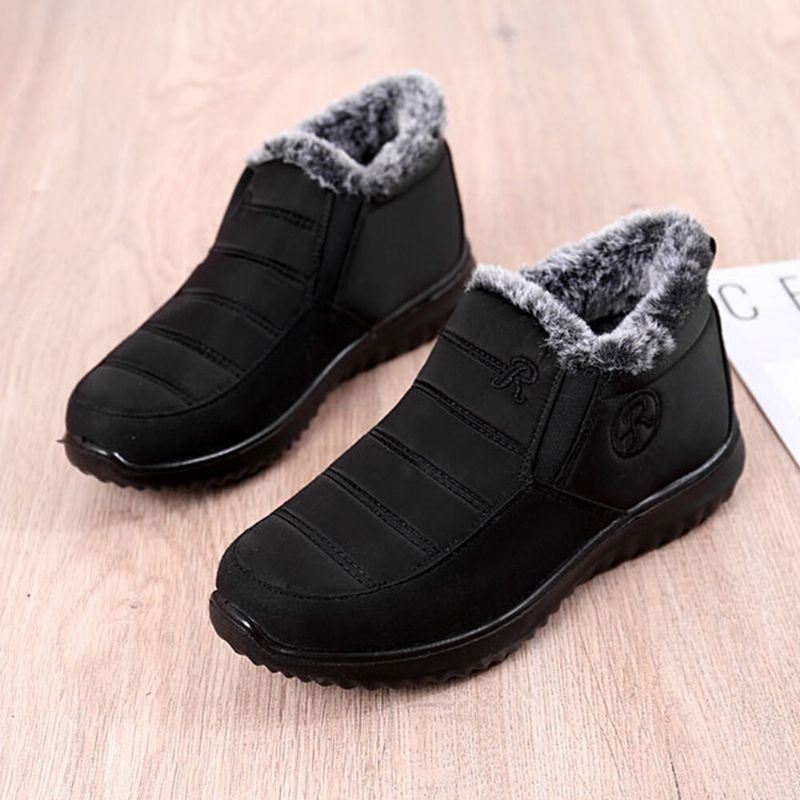 Dames Comfortabele Warme Voering Waterdichte Slip-on Snowboots