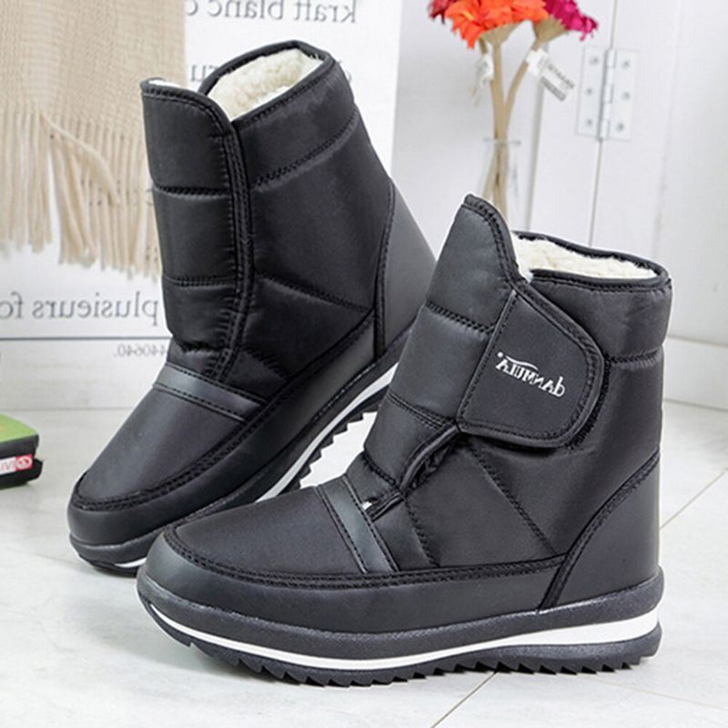 Dames Comfy Warme Voering Waterdichte Antislip Snowboots Met Haaklus