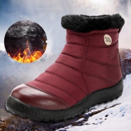 Dames Grote Maat Comfortabele Warme Voering Waterdichte Rits Winter Snowboots