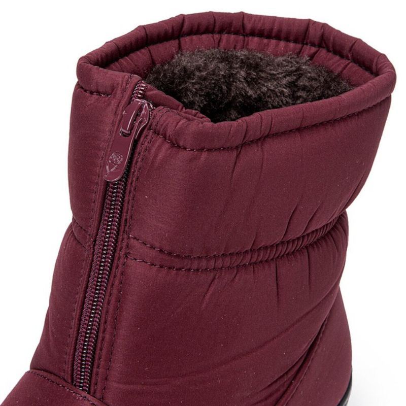 Dames Grote Maat Warm Gevoerde Front Rits Casual Enkel Snowboots