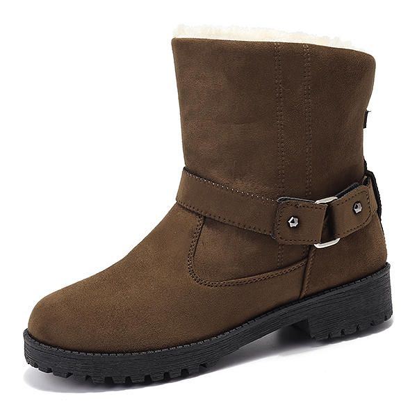 Dames Grote Maat Winter Bontvoering Houd Warme Snowboots